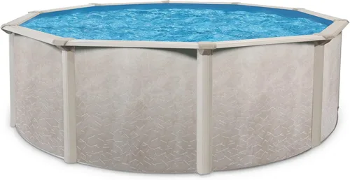 Miniatura 7 de Aquarian - Piscina para exteriores con marco de acero por encima del nivel del suelo, redonda, 24 x 52 pulgadas, veneciana Veneciano