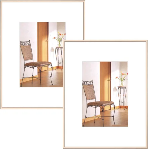Miniatura 10 de Portarretratos para fotos de 4 x 6 pulgadas con paspartú o de 5 x 7 pulgadas sin paspartú. Se puede colgar en la pared o colocar en cualquier otro