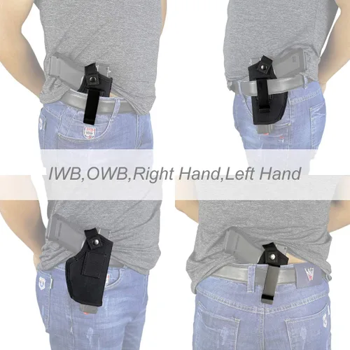 Miniatura 6 de Funda de transporte oculta para mano derecha e izquierda, se adapta a pistolas subcompactas y grandes
