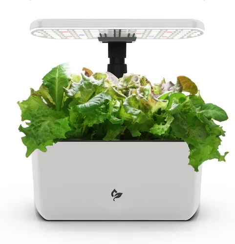 Miniatura 12 de AeroGarden Harvest Lite en color rojo cereza, jardín hidropónico interior sin tierra con luz LED de cultivo para jardinería durante todo el año