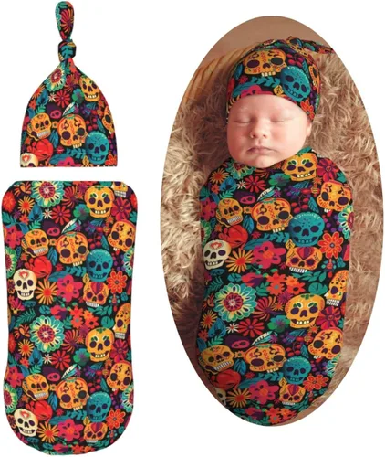 Miniatura 14 de Manta para envolver con pelota de fútbol para recién nacido, con juego de gorro, saco de dormir suave para bebé, elástico y ajustable, mantas