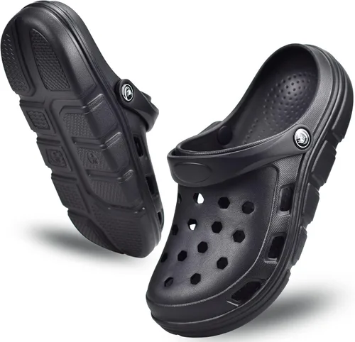 Miniatura 3 de PIMIO Zuecos de jardín para mujeres y hombres, zapatos de trabajo sin cordones con soporte de arco, zapatos de agua de secado rápido para mujeres