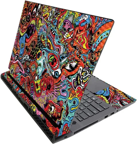 Miniatura 201 de MightySkins - Skin brillante con purpurina para Alienware M17 R3 (2020) y M17 R4 (2021) - Diversión de los años 90 Acabado duradero con purpurina