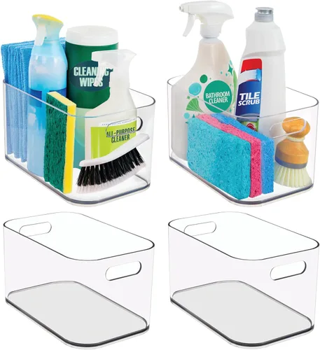 Miniatura 10 de STORi Bliss - Contenedor organizador de despensa transparente abierto de 10 x 6 pulgadas, recipientes de plástico con asa para cocina, refrigerador