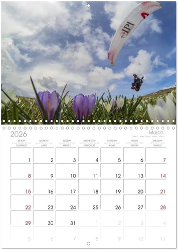 Miniatura 7 de Parapente - entre el cielo y la tierra (calendario mensual de pared 2025 11.7 x 16.5 pulgadas (abierto), calendario de 14 meses CALVENDO