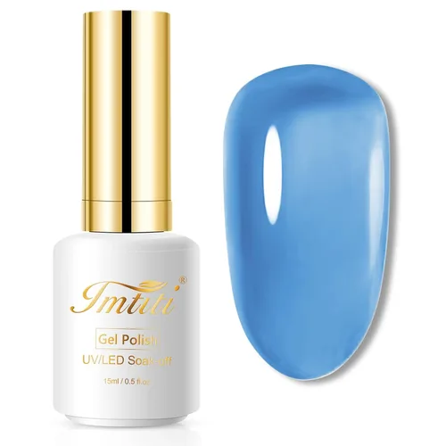 Miniatura 65 de Esmalte de uñas de gel con purpurina, 0.5 fl oz, color rosa brillante, de remojo, con LED, UV, kit de esmalte de uñas de gel para manicura en salón