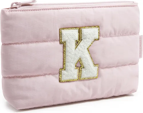 Miniatura 27 de BAGSMART Pequeña bolsa de maquillaje, neceser portátil esponjoso con cierre de cremallera con encanto, organizador de viaje resistente al agua