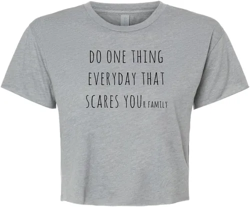 Miniatura 12 de Cute Women's Screen Printed Crop Tee, Shirts With Sayings, Heather Gray or Gold