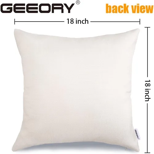 Miniatura 6 de GEEORY Juego de 4 fundas de almohada de otoño de 18 x 18 pulgadas, diseño de calabazas y tarros de masón, decoración agradecida, fundas de cojín