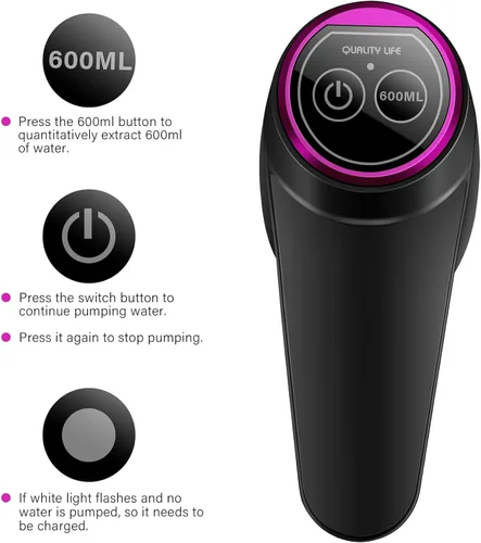 Miniatura 3 de Dispensador de agua de 5 galones - Bomba de agua potable eléctrica automática con carga USB para jarras de 2 a 5 galones Verde