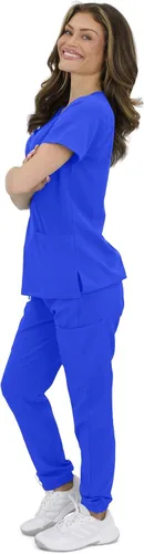 Miniatura 3 de Green Town Conjunto médico de 2 piezas para mujer, ajuste delgado, 4-Flex