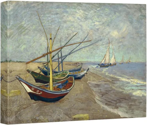 Miniatura 17 de ELITEART -Noche estrellada sobre el ródano por Vincent Van Gogh Giclée Art Canvas Prints- Tamaño del marco: 28 x 35 pulgadas