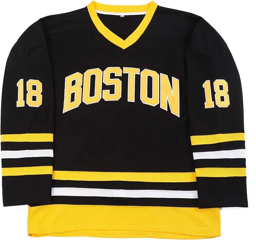 Miniatura 2 de Boston Happy Gilmore #18 Adam Sandler 1996 - Camiseta de hockey sobre hielo con letras y números cosidos S-XXXL