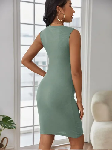 Miniatura 2 de Verdusa Vestido de maternidad para mujer, sin mangas, ajustado, tipo lápiz, sin mangas