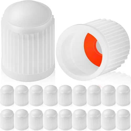 Outus 20 tapas de vástago de válvula de neumático Tapas de válvula de neumático de plástico universales negras para bicicleta, bicicletas, autos,
