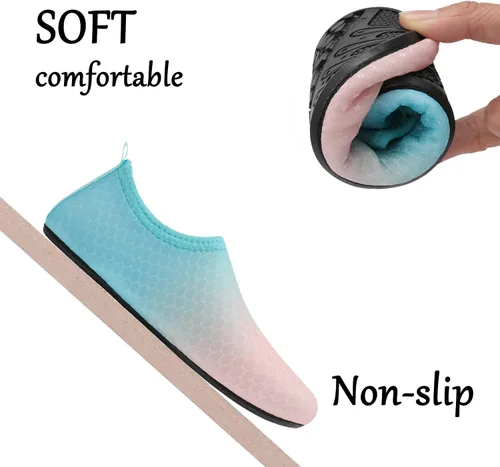 Miniatura 4 de Joinfree - Zapatos acuáticos de natación para niños y niñas, calcetines acuáticos de secado rápido, zapatos con sensación de pies descalzos