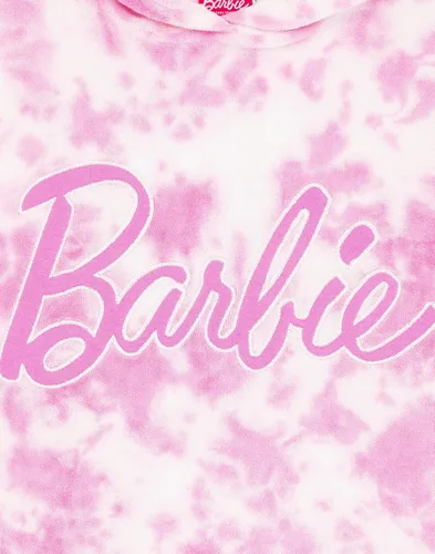 Miniatura 7 de Barbie Poncho de toalla para niñas Toalla de baño rosa con teñido anudado para niños Bata cambiadora gráfica de muñeca Acogedor traje de baño
