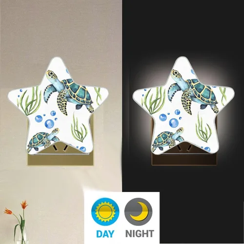 Miniatura 4 de Lámpara LED de luz nocturna con sensor de atardecer a amanecer para pasillo, cocina, baño, dormitorio, decoración en forma de estrella