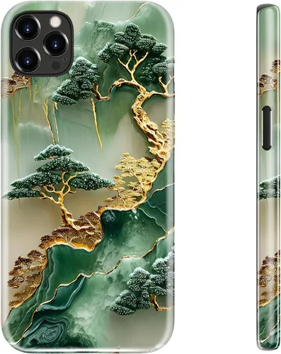 Miniatura 34 de LUHOURI Funda para iPhone 12 Mini, compatible con carga inalámbrica, doble capa, interior de silicona suave + carcasa exterior dura, bonito diseño