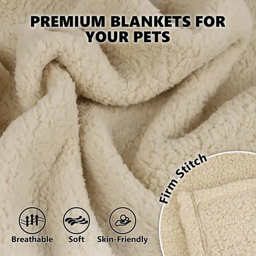 Miniatura 2 de furrybaby Mantas 2 en 1 para cachorros y perros pequeños, mantas de sherpa y vellón súper suaves de primera calidad para perros y gatos, lavables