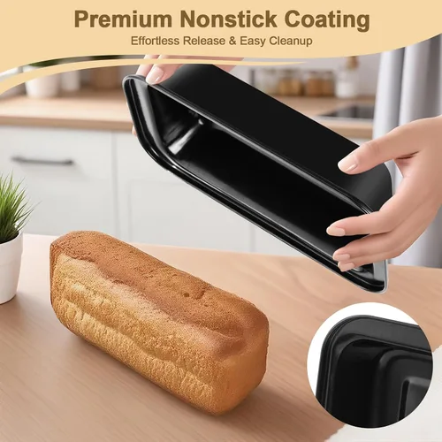 Miniatura 5 de Juego de utensilios para horno tostador de 5 piezas, sartenes compactas antiadherentes para horno pequeño, RV y cámper, incluye muffin, pan, pizza