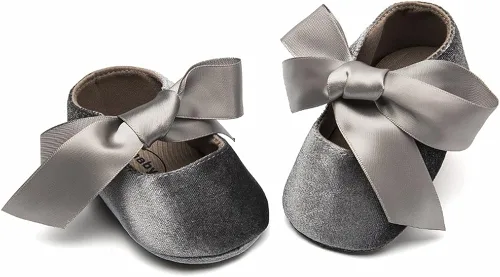 Miniatura 6 de HONEY$HOMEY Mocasines de suela suave con borla Bowknots Cuna Prewalker Niño Princesa Zapatos