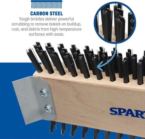 Miniatura 3 de SPARTA 4002600 - Cepillo para parrilla de acero inoxidable, raspador de parrilla con mango largo para limpieza comercial, cocinas, restaurantes