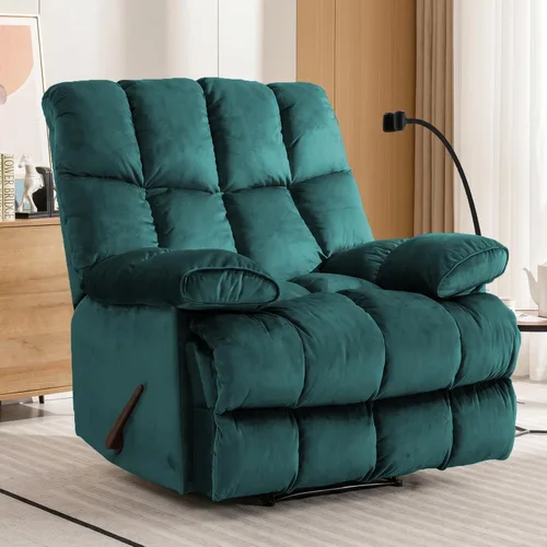 Miniatura 10 de Euthymia Silla reclinable de gran tamaño, sillas reclinables grandes y altas para adultos, 400 libras, silla reclinable grande, reclinable extra