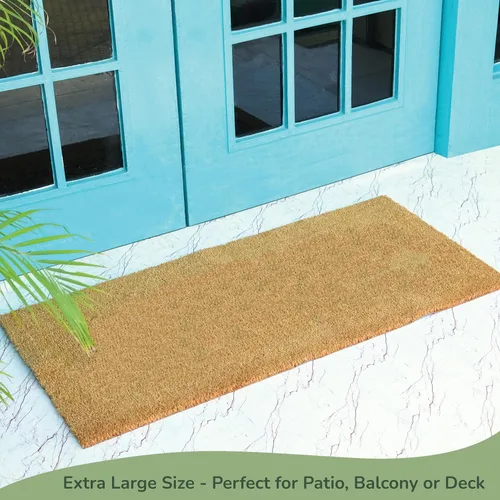 Miniatura 6 de Tapete extra grande para decoración de patio, tapetes de fibra de coco con respaldo de PVC, tapete antideslizante para decoración de granja
