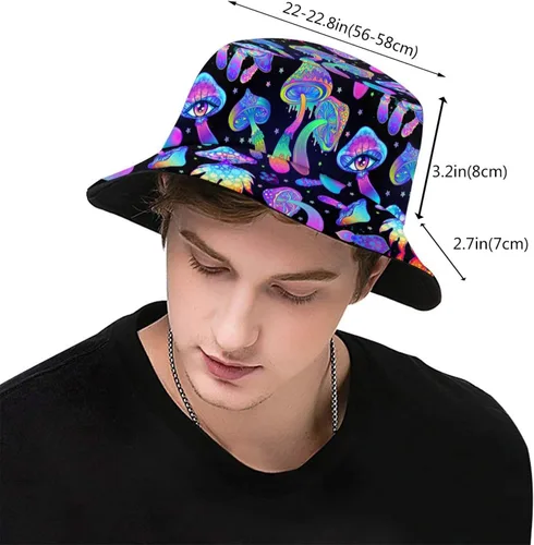 Miniatura 3 de Sombrero de pescador retro de los años 80 y 90 para hombres y mujeres, plegable, gorra para el sol, accesorios para fiestas rave, sombrero