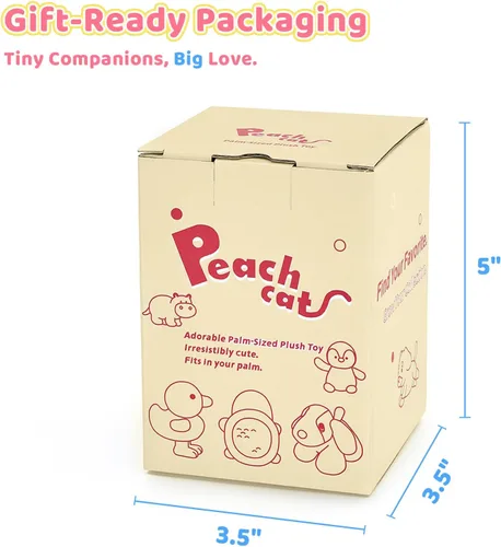 Miniatura 2 de PEACH CAT Perro salchicha de peluche de perro pequeño, juguetes de peluche para cachorros, regalos de cumpleaños para niños
