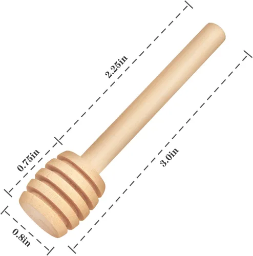 Miniatura 4 de 25 Piezas Palitos Dispensadores de Miel, Dispensador de Miel de Madera, Mini Palo de Panal de 3 Pulgadas, Palo Agitador de Miel para Dispensar