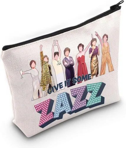 LEVLO Bolsa de maquillaje cosmético musical para baile de graduación, regalo inspirado en personajes musicales, dale algo de Zazz, Zazz, Bolsa de