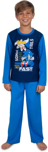 Miniatura 2 de Komar Kids Sonic the Hedgehog Christmas This Is How I Roll - Conjunto de pijama de manga larga para niño