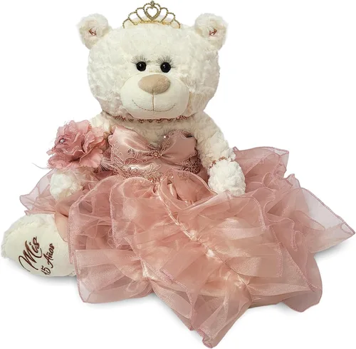 Miniatura 25 de KINNEX COLLECTIONS SINCE 1997 20" Quince Anos Quinceanera Last Doll Osito de peluche con vestido (pieza central) ~ ARC16831-23R (Aqua)