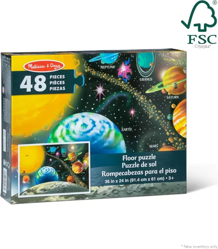 Miniatura 6 de Melissa & Doug – Sistema solar 48 pcs Floor Puzzle, Sistema solar 48 piezas rompecabezas de suelo, Multicolor