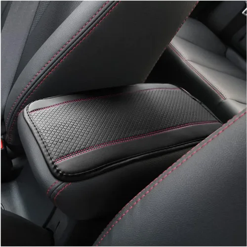 Miniatura 22 de Moly Magnolia Cojín Acolchado para Consola Central de Automóvil, Cubierta Protectora Universal de Cuero Impermeable para Caja de Asiento
