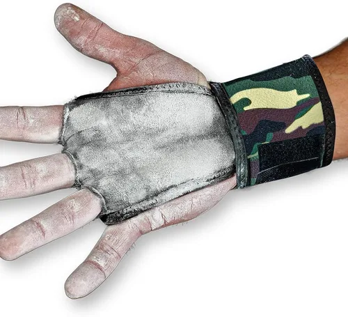 Miniatura 10 de JerkFit WODies - Agarres de gimnasia y levantamiento de pesas con muñequeras – Guantes de gimnasio versátiles de 3 agujeros para dominadas