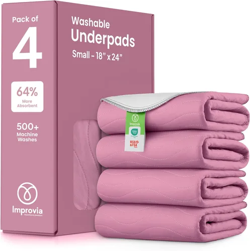 Miniatura 17 de IMPROVIA® Almohadillas lavables, almohadillas reutilizables de gran absorción para incontinencia para niños, adultos, ancianos y mascotas, Azul