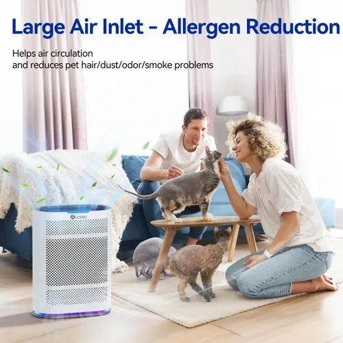 Miniatura 2 de Purificadores de aire para el hogar, cubierta de habitación grande de 2,100 pies cuadrados, purificador de aire para el hogar con monitor de calidad
