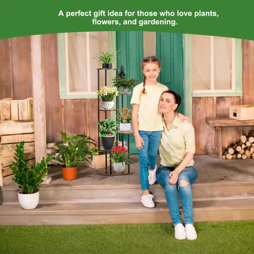 Miniatura 4 de Soporte para plantas de interior – Soporte para plantas de 6 niveles para 7 macetas, estante para plantas de flores, estante grande de madera