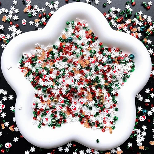 Miniatura 4 de EHOPE Chispas Falsas de Navidad, Chispas Falsas de Caramelo, Chispas de Arcilla, Chispas de Arcilla de Polímero en Rebanadas para Arte de Uñas, 36