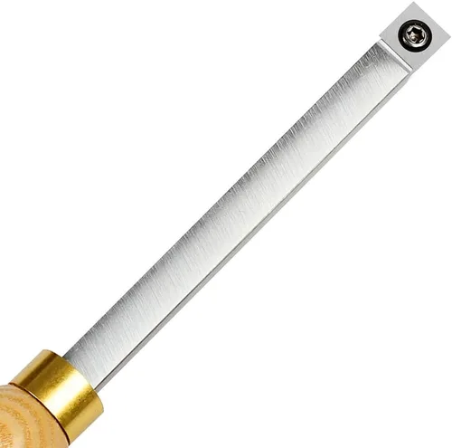 Miniatura 4 de Herramienta de torneado de madera de tamaño mini, cincel de torno de carburo con inserto cuadrado de 0.433 in, raspador de torneado de madera