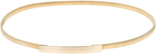 GRACE KARIN Cinturón de cincha de metal flaco para mujer, cinturón elástico de cintura de oro CL633