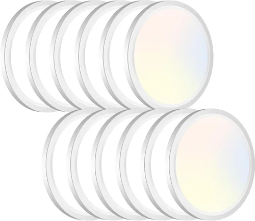 Miniatura 10 de Paquete de 2 lámparas LED de techo empotradas, 3000K-4000K-6500K y equivalente a 100W, lámpara de techo empotrada moderna para cocina de 15W