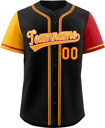 Camisetas de béisbol personalizadas con botones de manga corta, número de nombre cosido personalizado / impreso para adultos y jóvenes