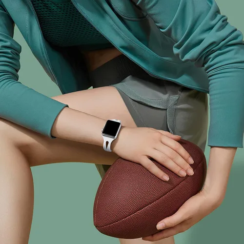 Miniatura 6 de Getino Compatible with Apple Watch Bands 38mm 40mm 41mm 42mm 44mm 45mm 46mm 49mm for Women Men, Soft Durable Breathable Thin Slim Narrow Band for