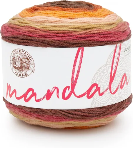Miniatura 22 de Lion Brand Yarn Mandala - Hilo multicolor para ganchillo,tejido y manualidades, color Liger, 1770 pies, paquete de 1 unidad