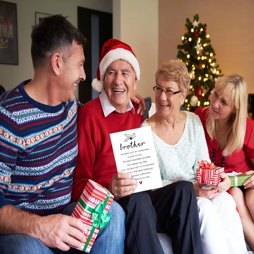Miniatura 5 de Divertidos regalos de Navidad para hermano, divertida tarjeta de Navidad para cuñado, regalos de Navidad para hermano de hermana, madre, padre