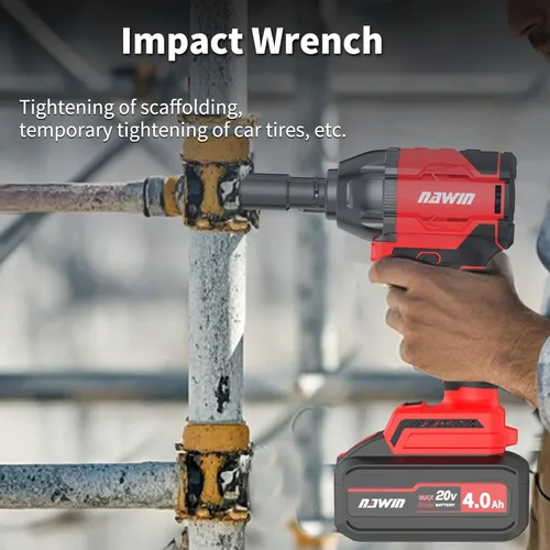 Miniatura 7 de NAWIN Llave de impacto inalámbrica, 258 pies-libras y 350 Nm, juego de enchufes de impacto de potencia de 1/2 pulgada, ajuste de múltiples